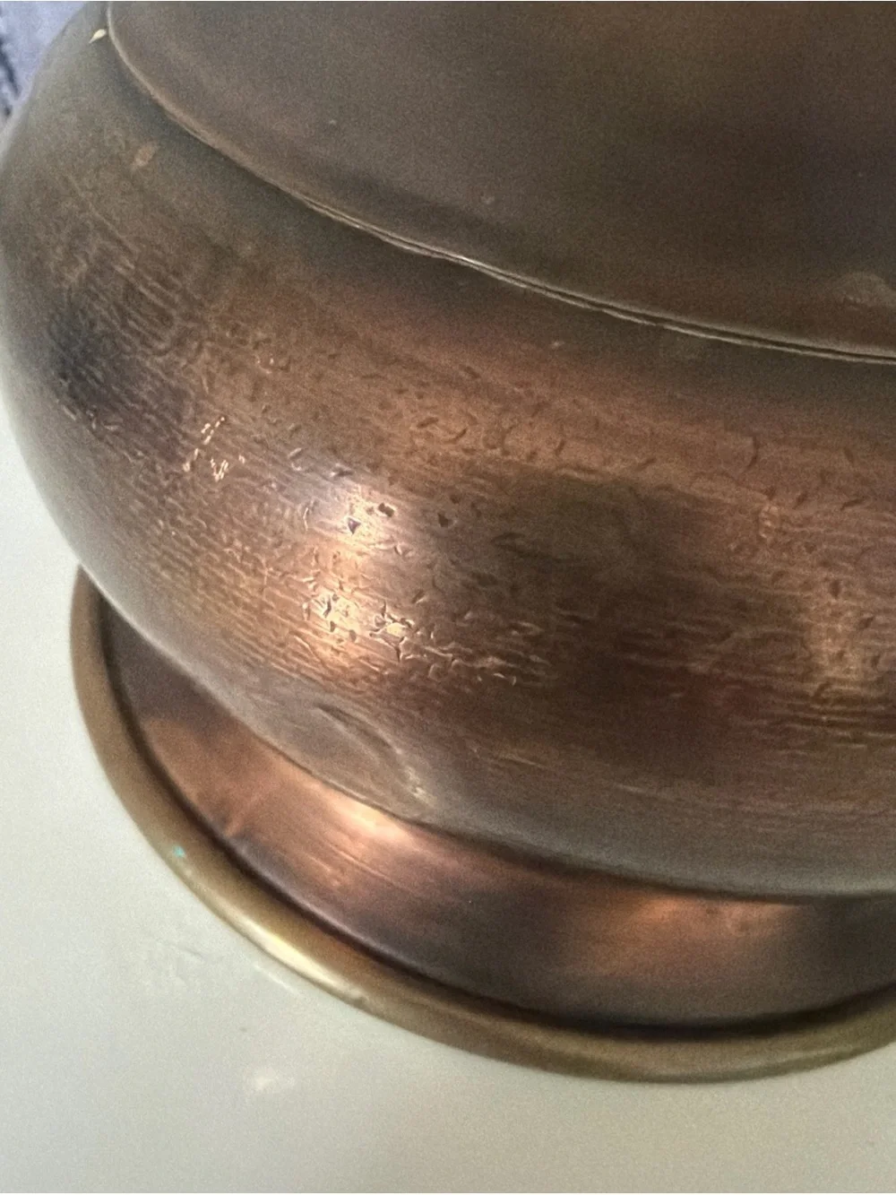 Vintage Patinated Brass Trumpet Candle Holder / Bud Vase – 12.5